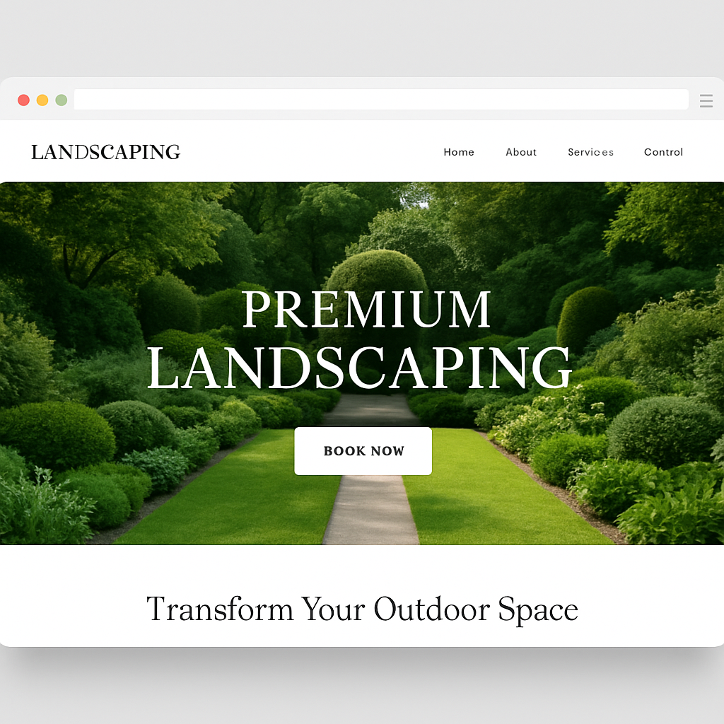 Evergreen Landscaping website redesign